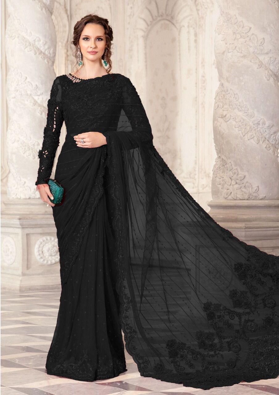 Luxury Red Designer Saree – Bridal & Party Wear Saree for Women
